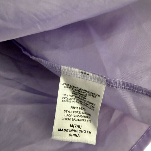 Disney Princess Dress Girl's 7/8 Purple Ariel Little Mermaid Tutu Costume - Picture 7 of 8